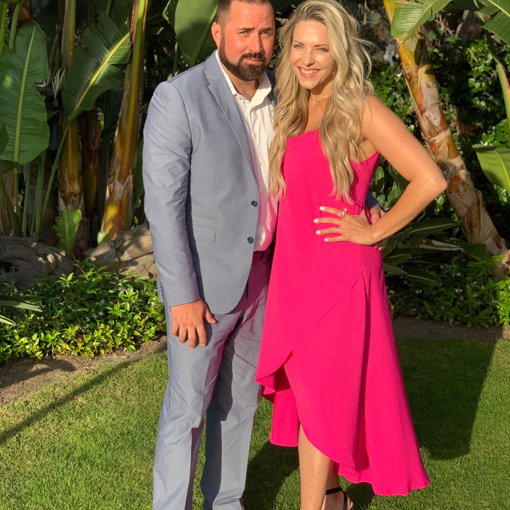 Pink high low dress